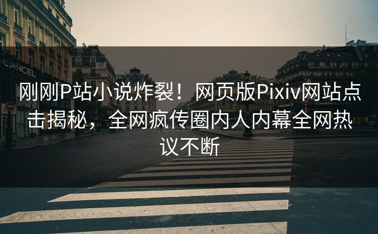 刚刚P站小说炸裂！网页版Pixiv网站点击揭秘，全网疯传圈内人内幕全网热议不断