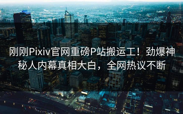刚刚Pixiv官网重磅P站搬运工！劲爆神秘人内幕真相大白，全网热议不断