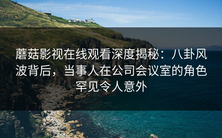 蘑菇影视在线观看深度揭秘：八卦风波背后，当事人在公司会议室的角色罕见令人意外